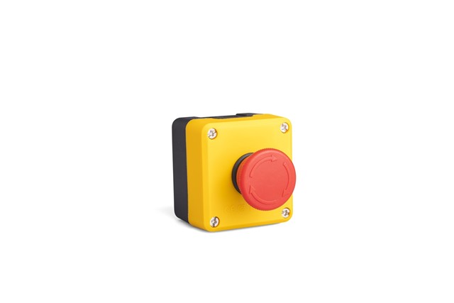 P Series Plastic 1 Hole BDE + C4BK (NC) Yellow-Black Control Box